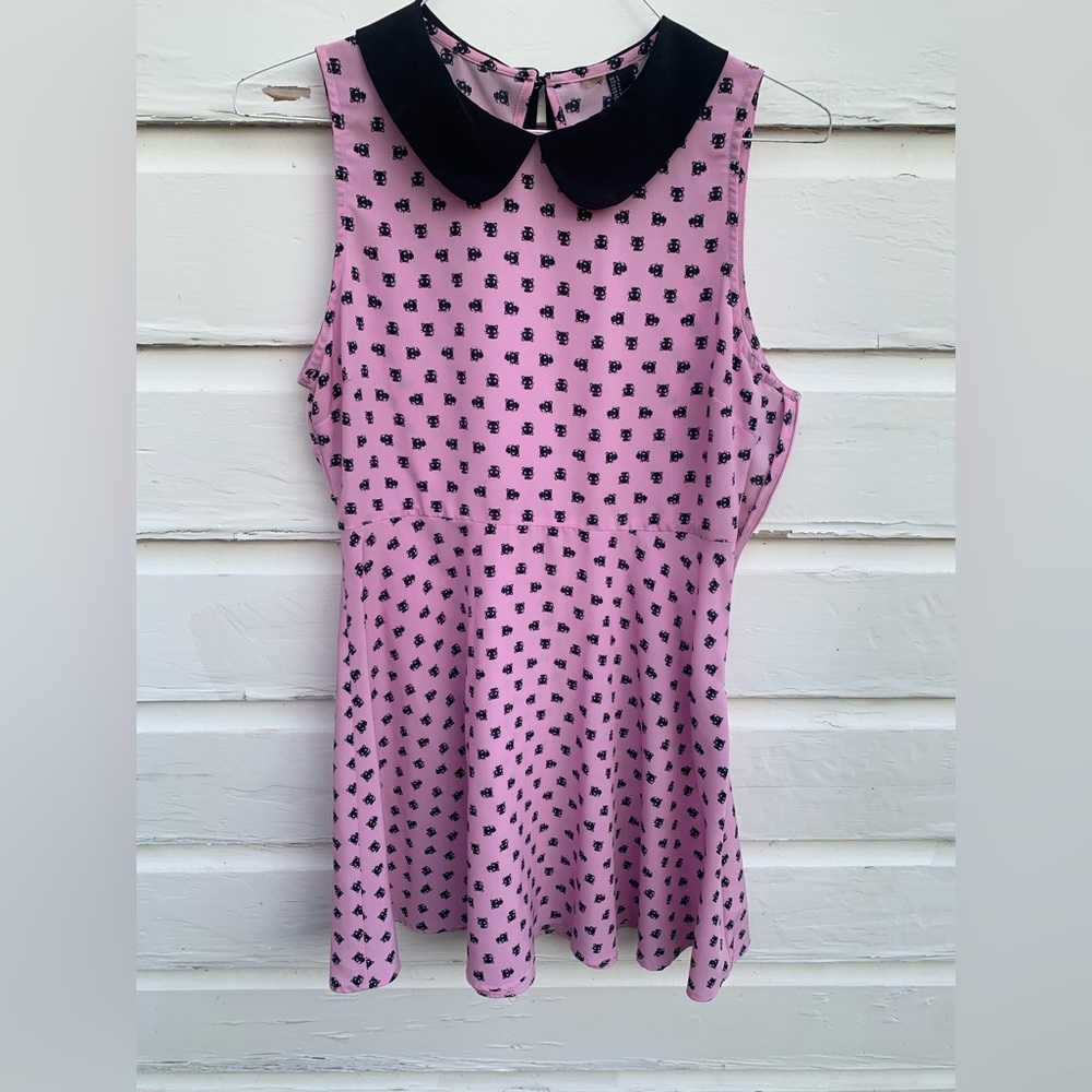 Chococat Sanrio Pink Collared Dress L